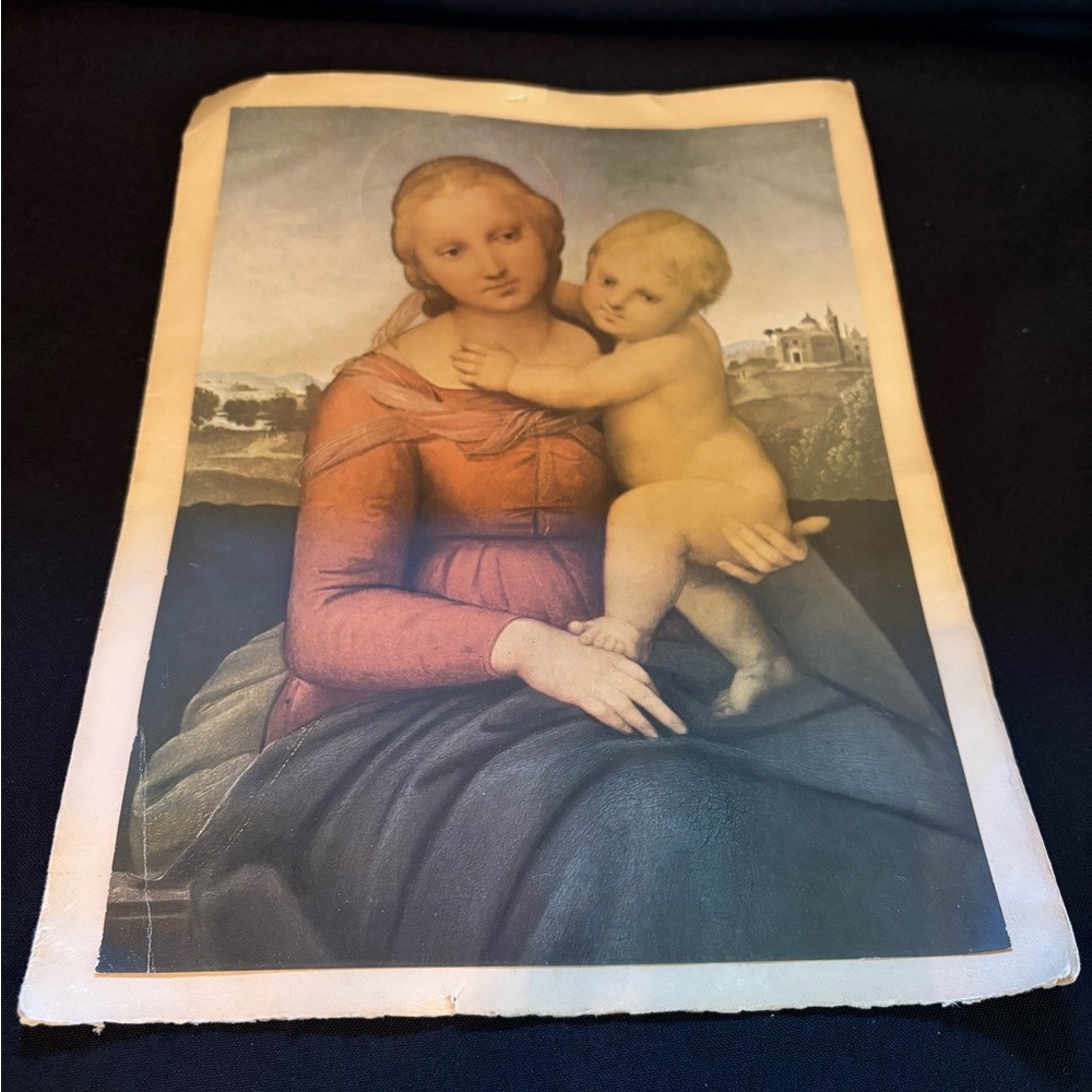 Vintage “The small Cowper Madonna” print